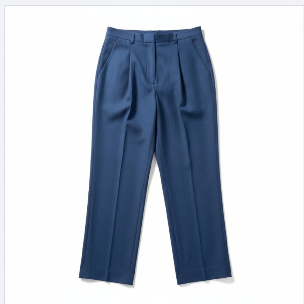 Escada Blue Wool Pants Slacks Size 40 US 10 Trouser Work Career